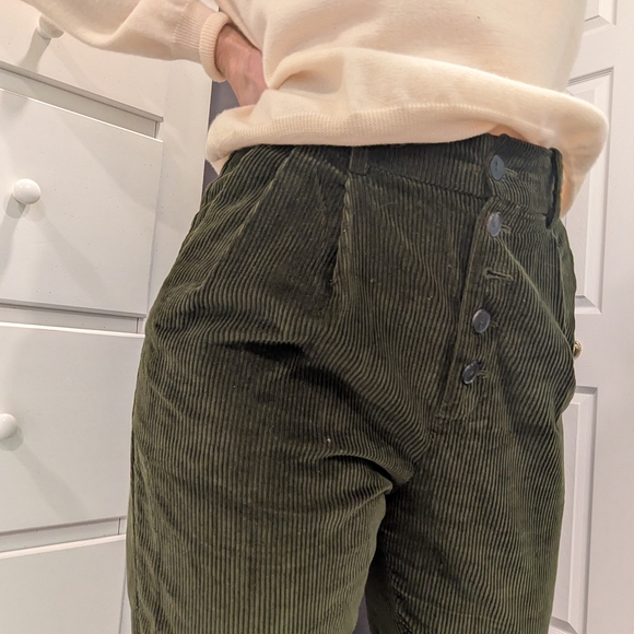 Mango Olive Corduroy Pants - Picture 8 of 9